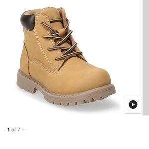 Kids work boots jumping beans